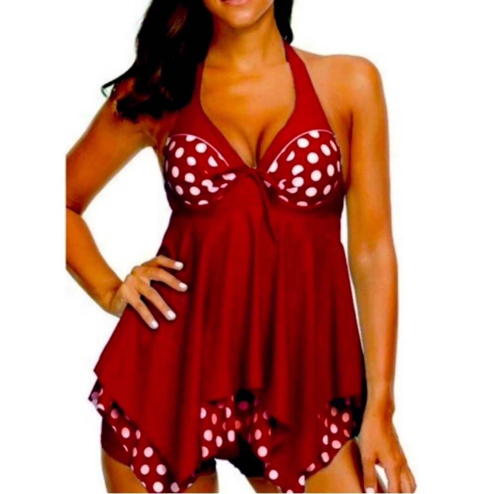 NWOT Polka dot 2 piece bathing suit